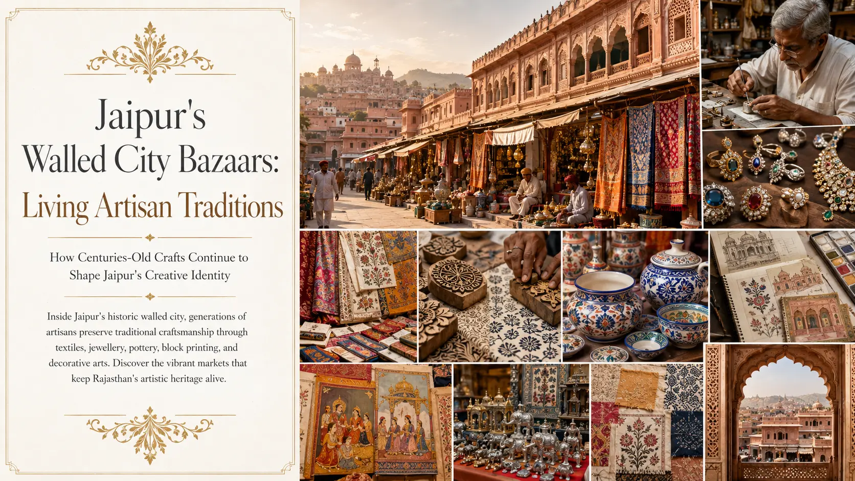 The Walled City Bazaars of Jaipur: Where Centuries-Old Artisan Traditions Still Thrive